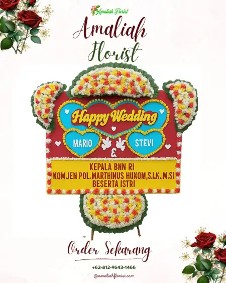 Papan Bunga Pernikahan Kleco